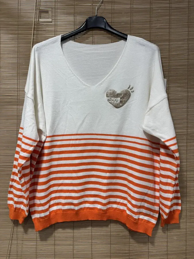 TU - Marinière Bisou orange