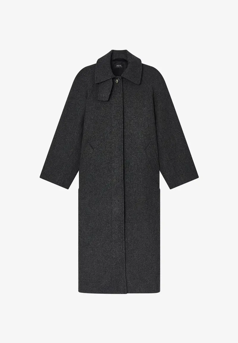 Unifarbener Oversize Mantel mit Raglanärmeln