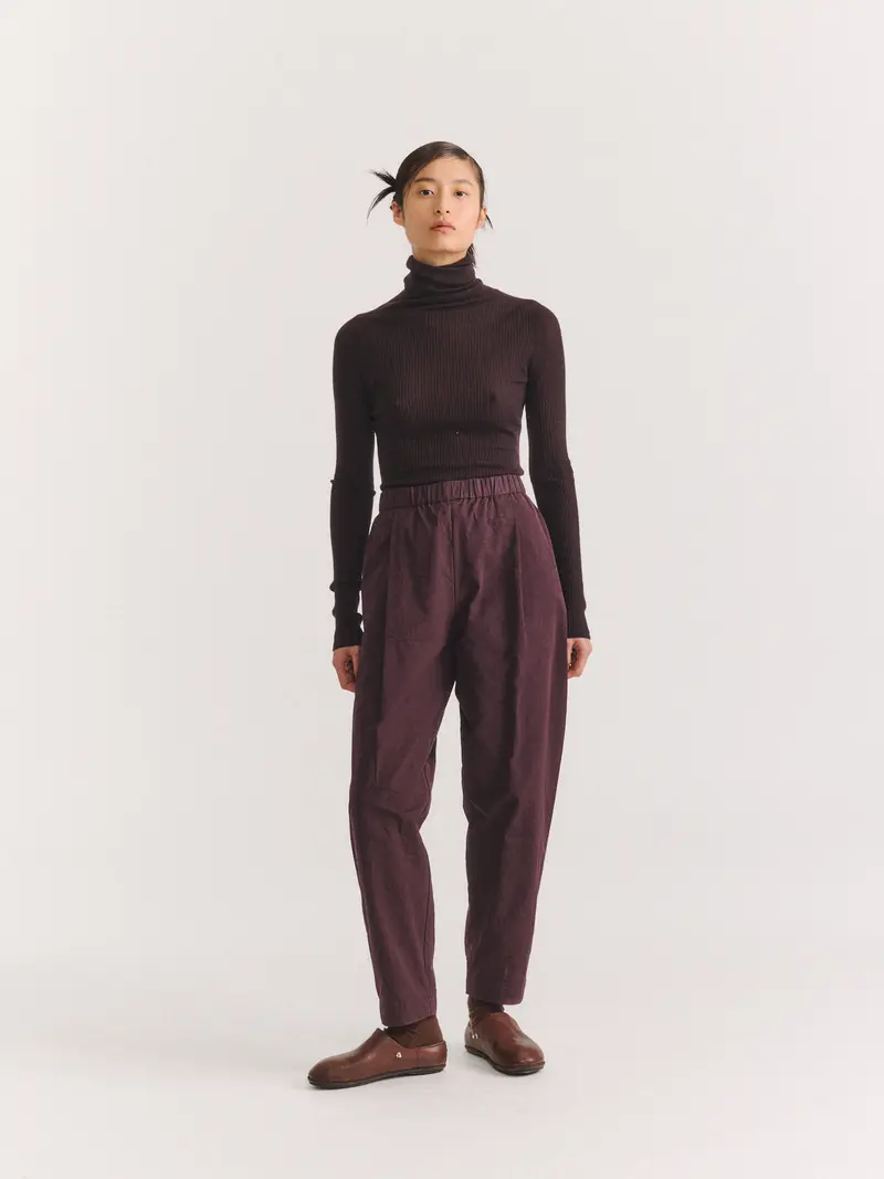 VERGER PANT - PAPER COT - EBONY