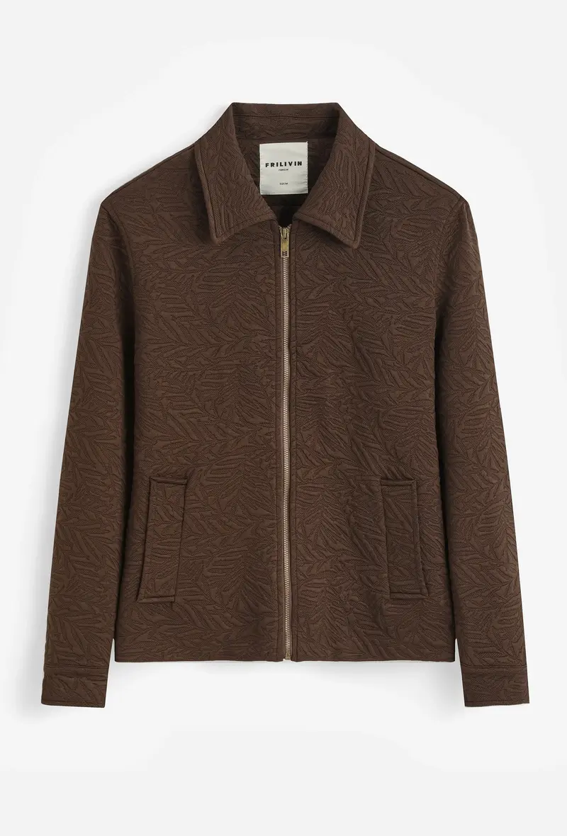 Veste à Motifs Homme à Zip col chemise
