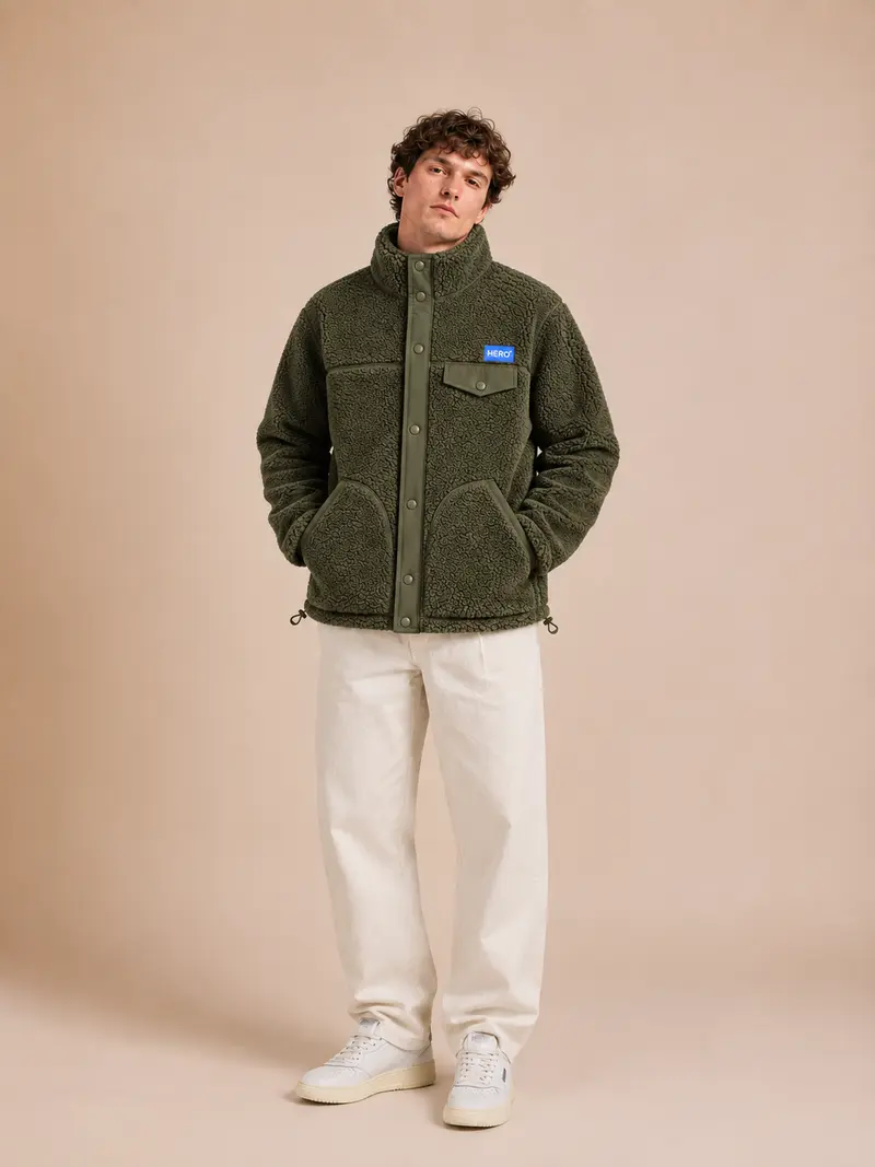 VESTE ALECK POLAIR - MILITARY