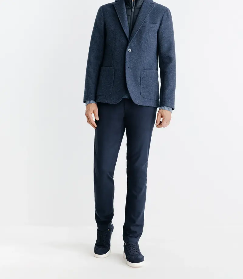 Veste avec parementure amovible denim