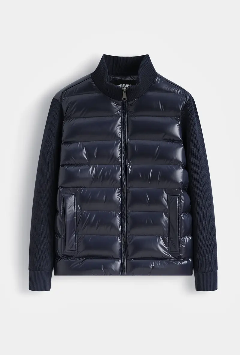 Veste Bi-Matière Homme Brillante