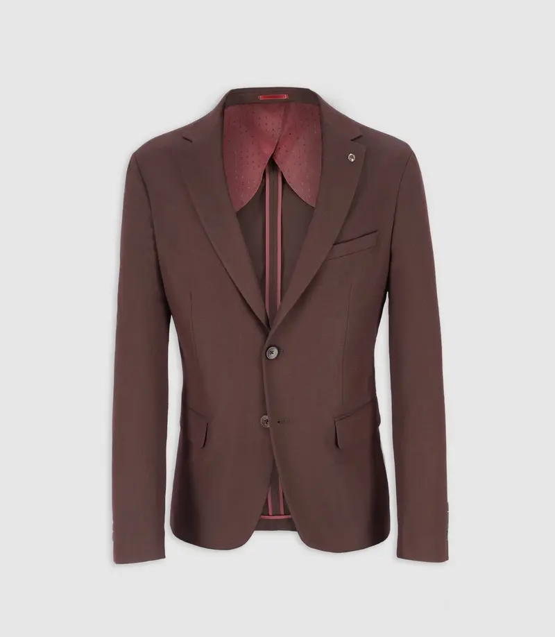Veste casual 2 boutons bordeaux