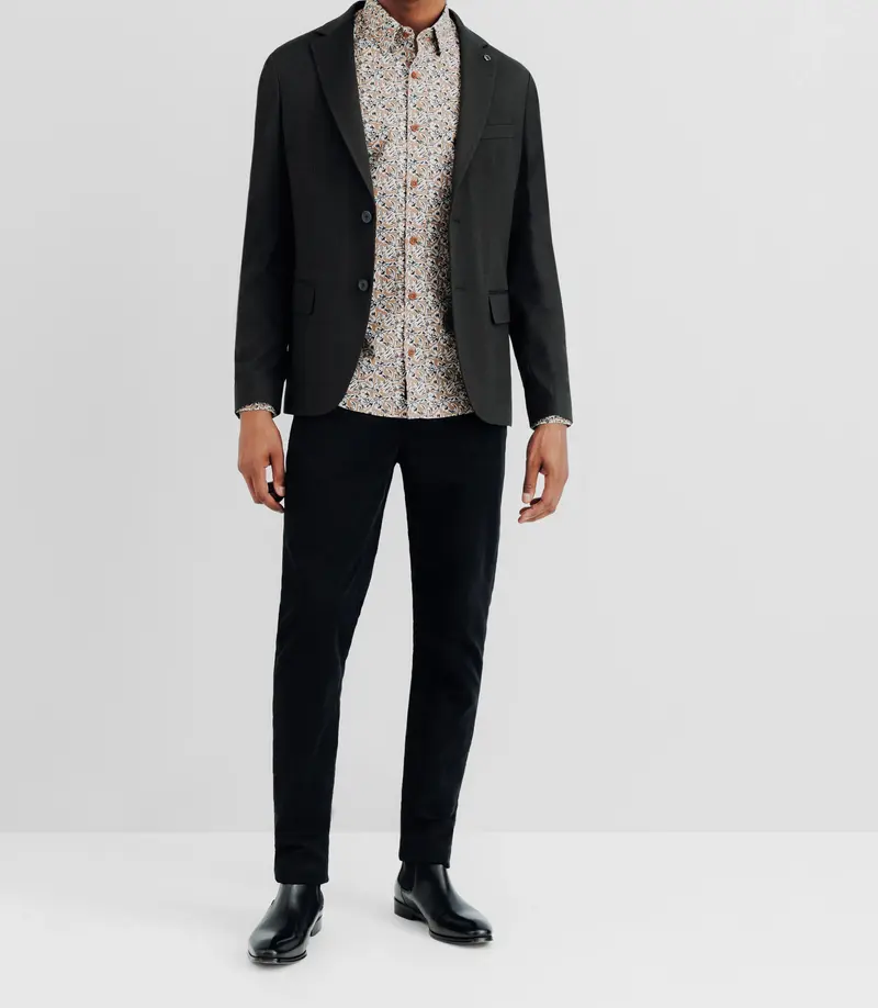 Veste casual 2 boutons kaki