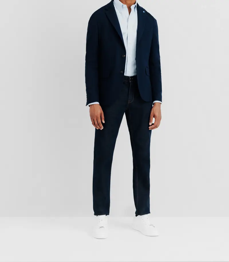 Veste casual 2 boutons marine