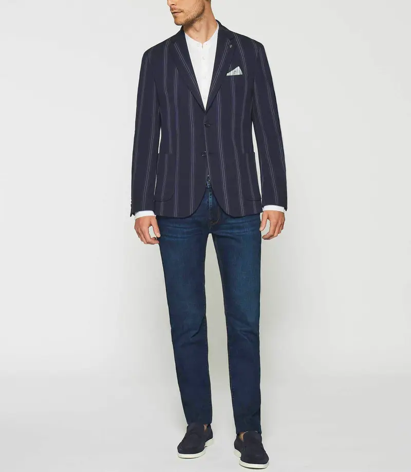 Veste casual 2 boutons marine AMALFI