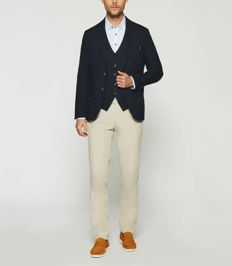 Veste casual 2 boutons marine