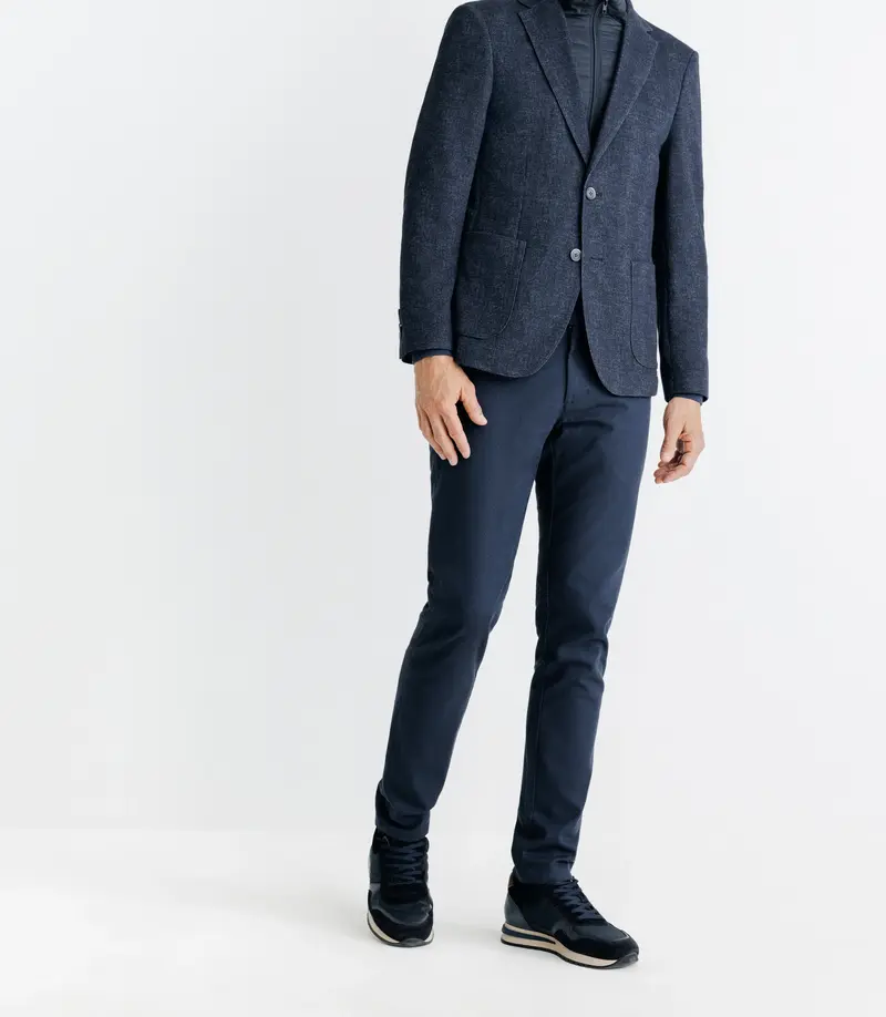 Veste casual en maille marine