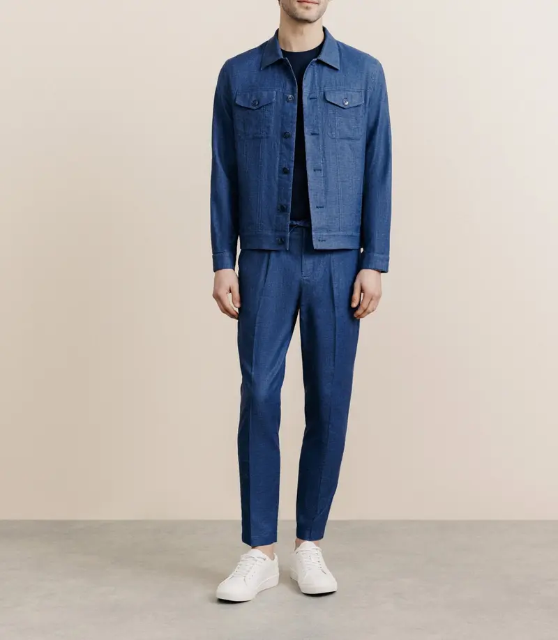 Veste casual indigo