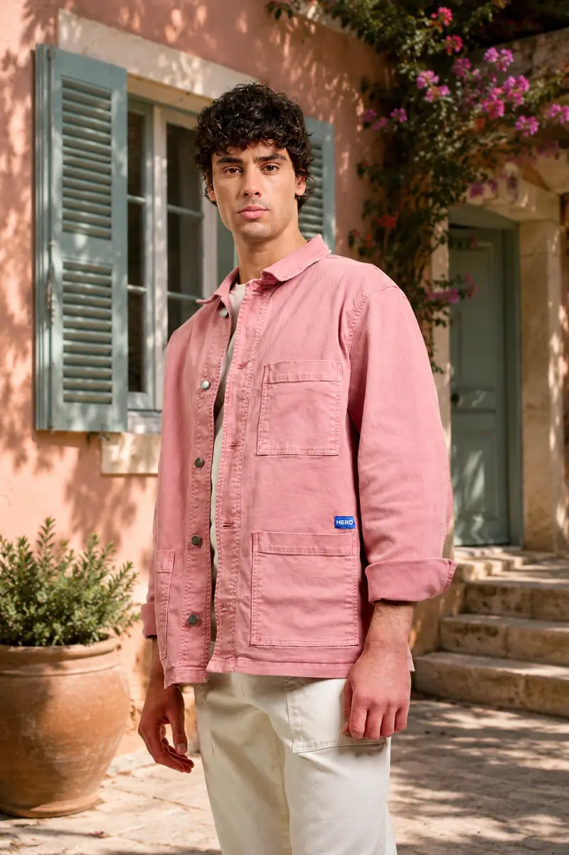 VESTE CURT JKT - ROSE