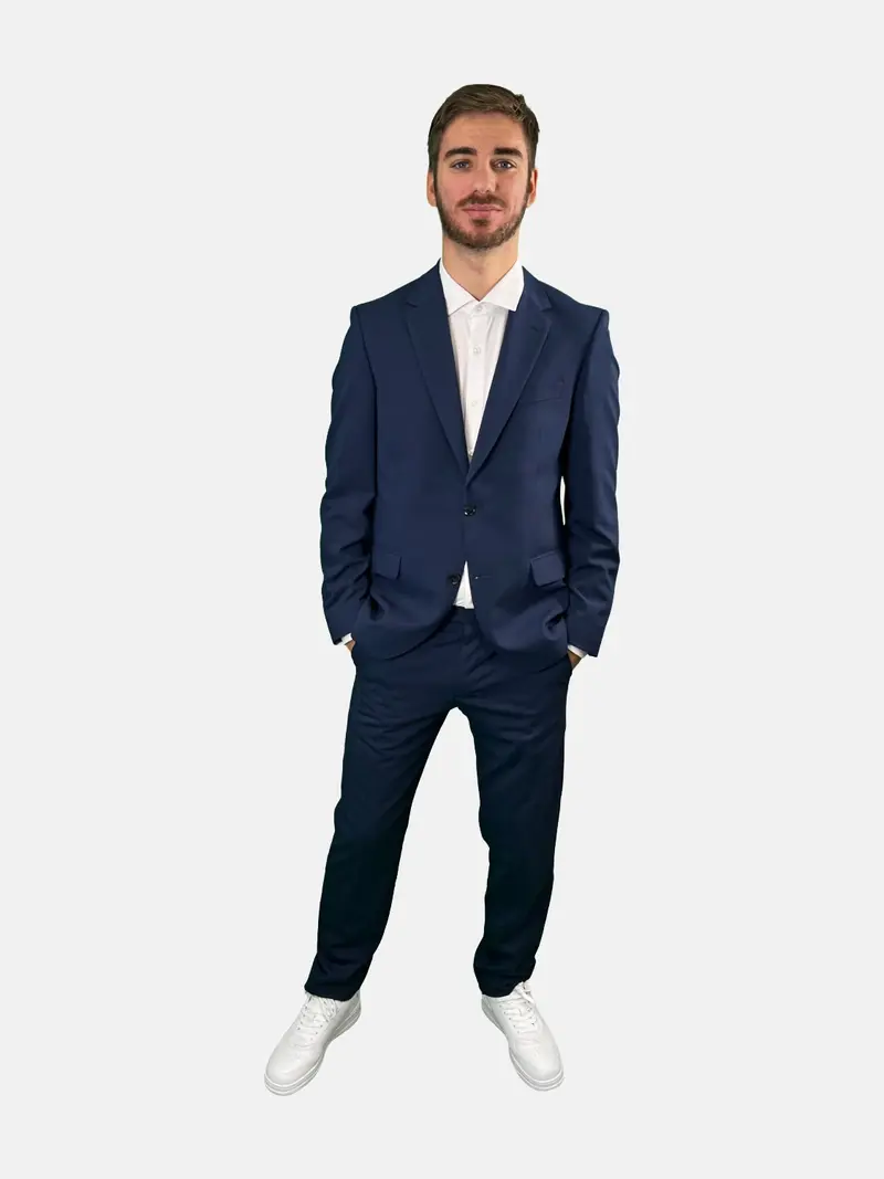 Veste de costume Digel Damian en laine - Marine