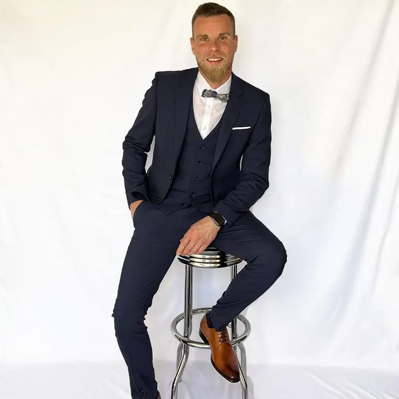 Veste de costume Digel Nick en laine - Marine
