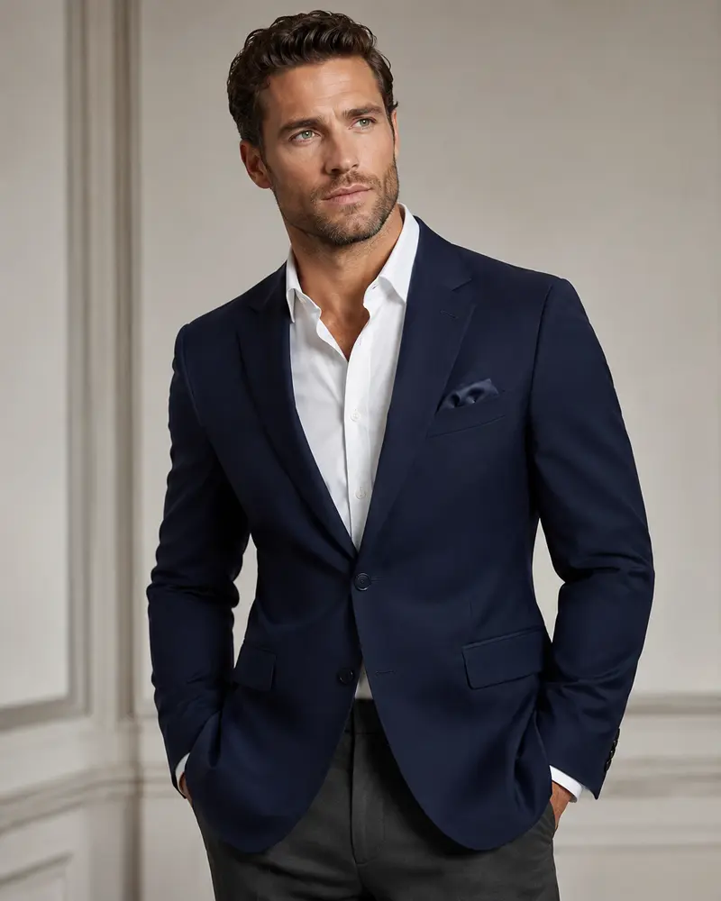 Veste de costume homme bleu marine