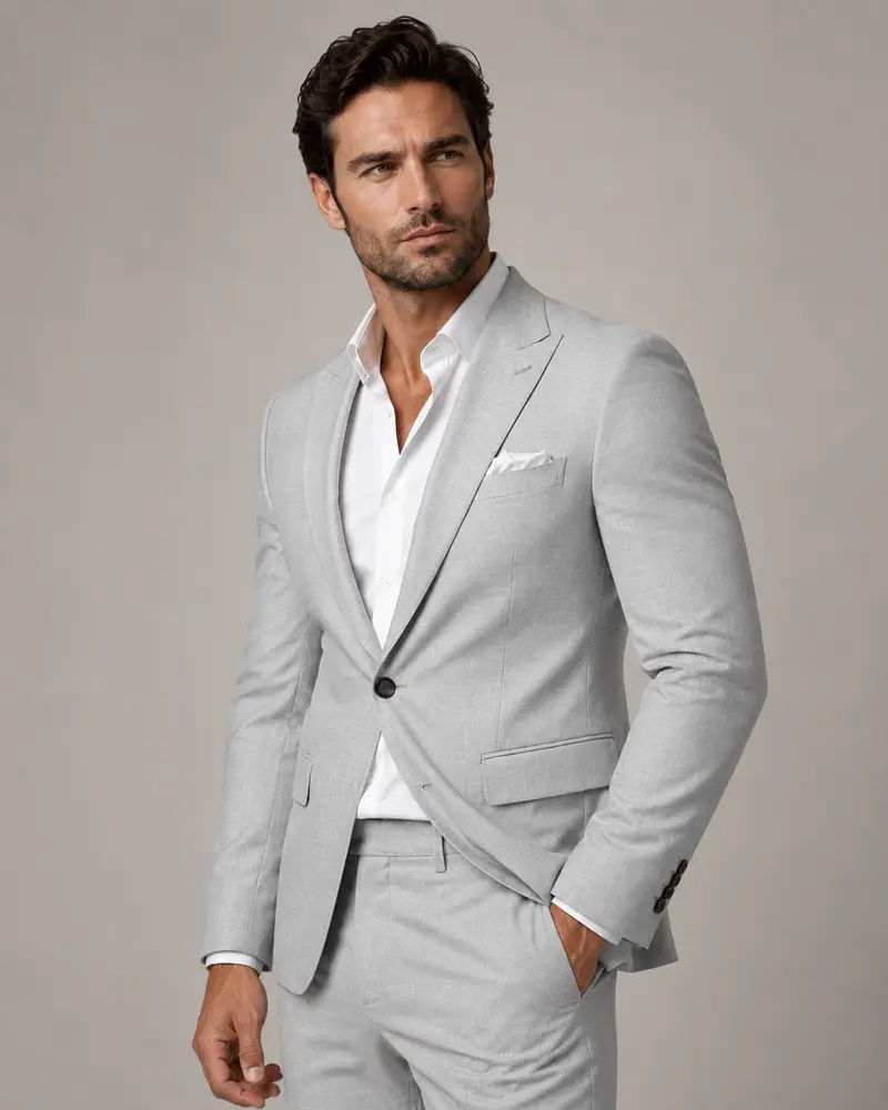Veste de costume homme gris clair