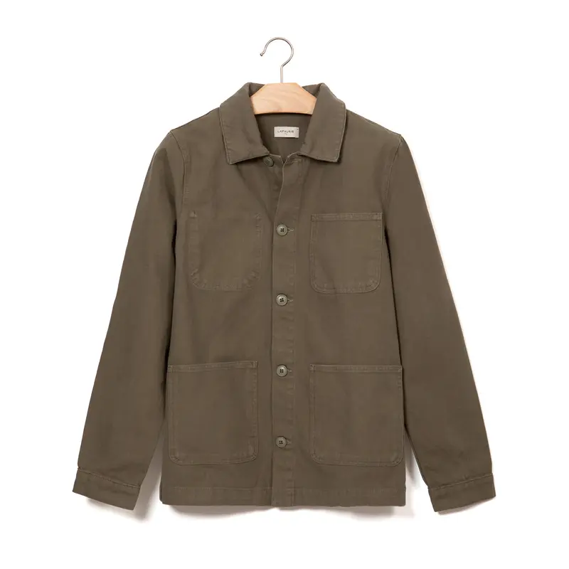 Veste de peintre Lafaurie en bâche de coton kaki