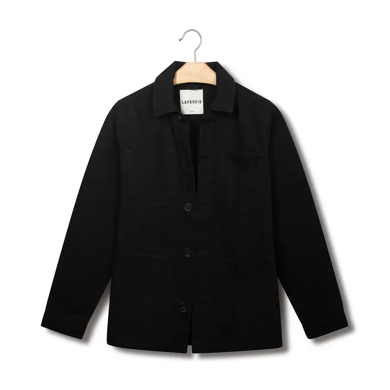 Veste de peintre Lafaurie en bâche de coton noir