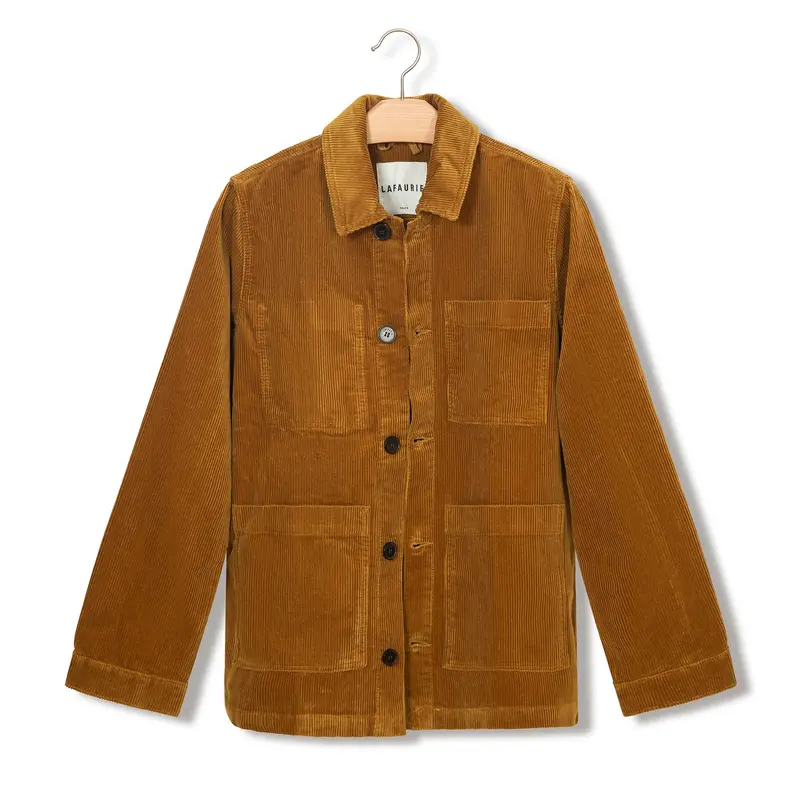 Veste de peintre Lafaurie en velours jaune cumin