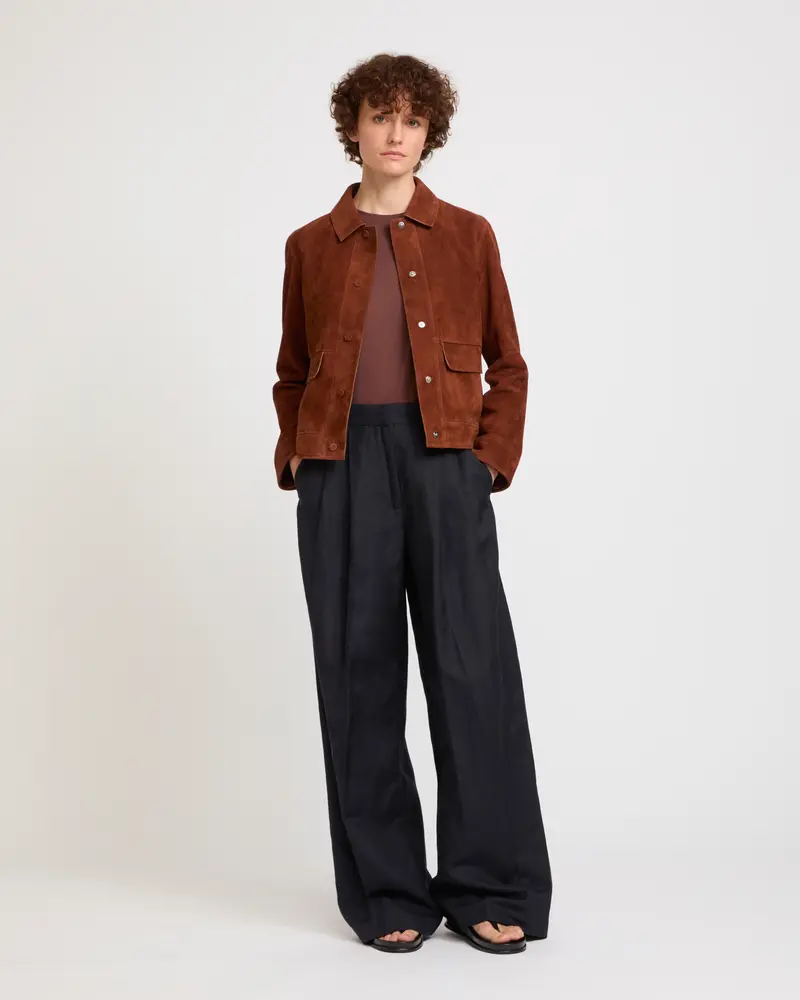 Veste en cuir d'agneau double face