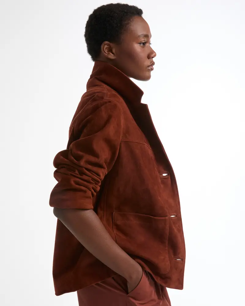 Veste en cuir d'agneau double face