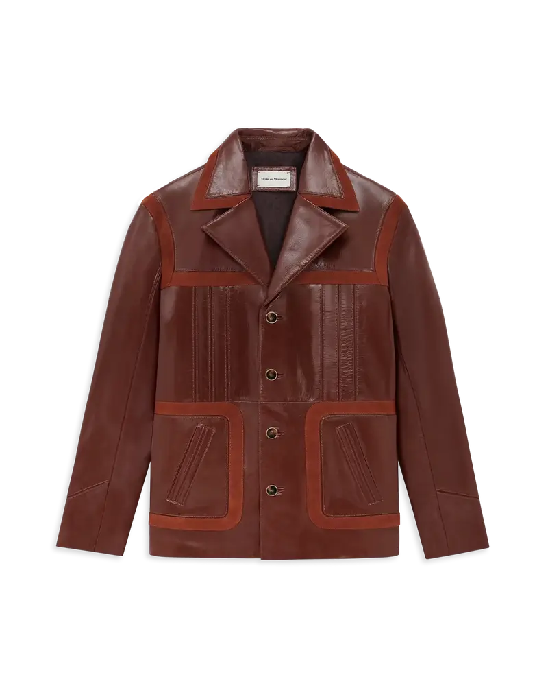 Veste En Cuir Saharienne