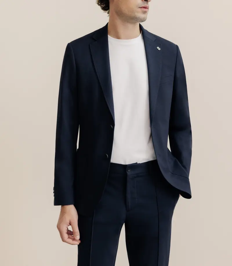 Veste en maille marine