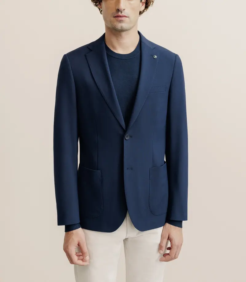 Veste en tissu armuré marine