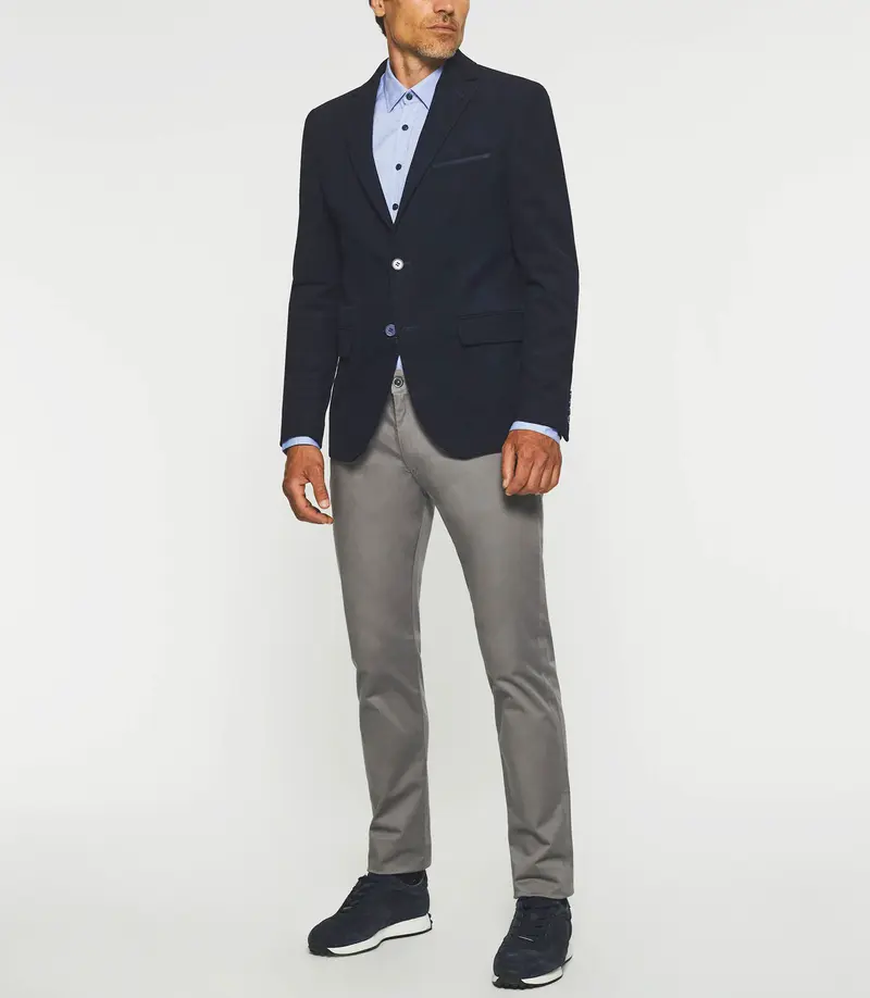 Veste en velours armuré marine DJANGO