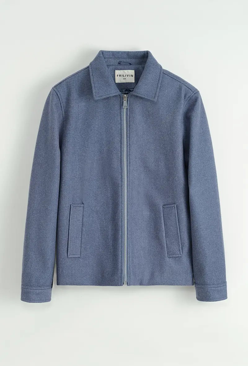 Veste Homme zippée à col classique – Esprit urbain et minimal