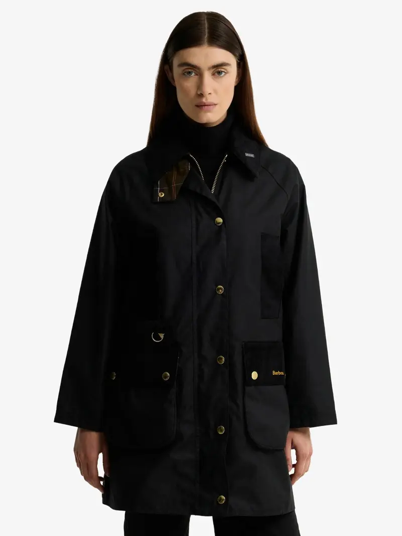 Veste huilée Beaufort femme Barbour noire