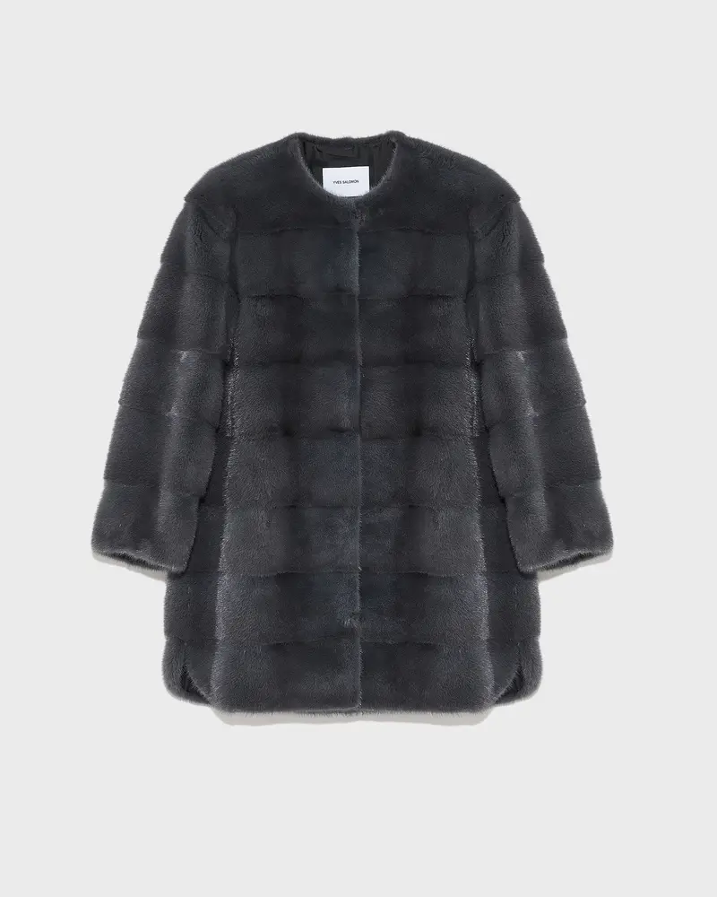 Veste longue en fourrure de vison