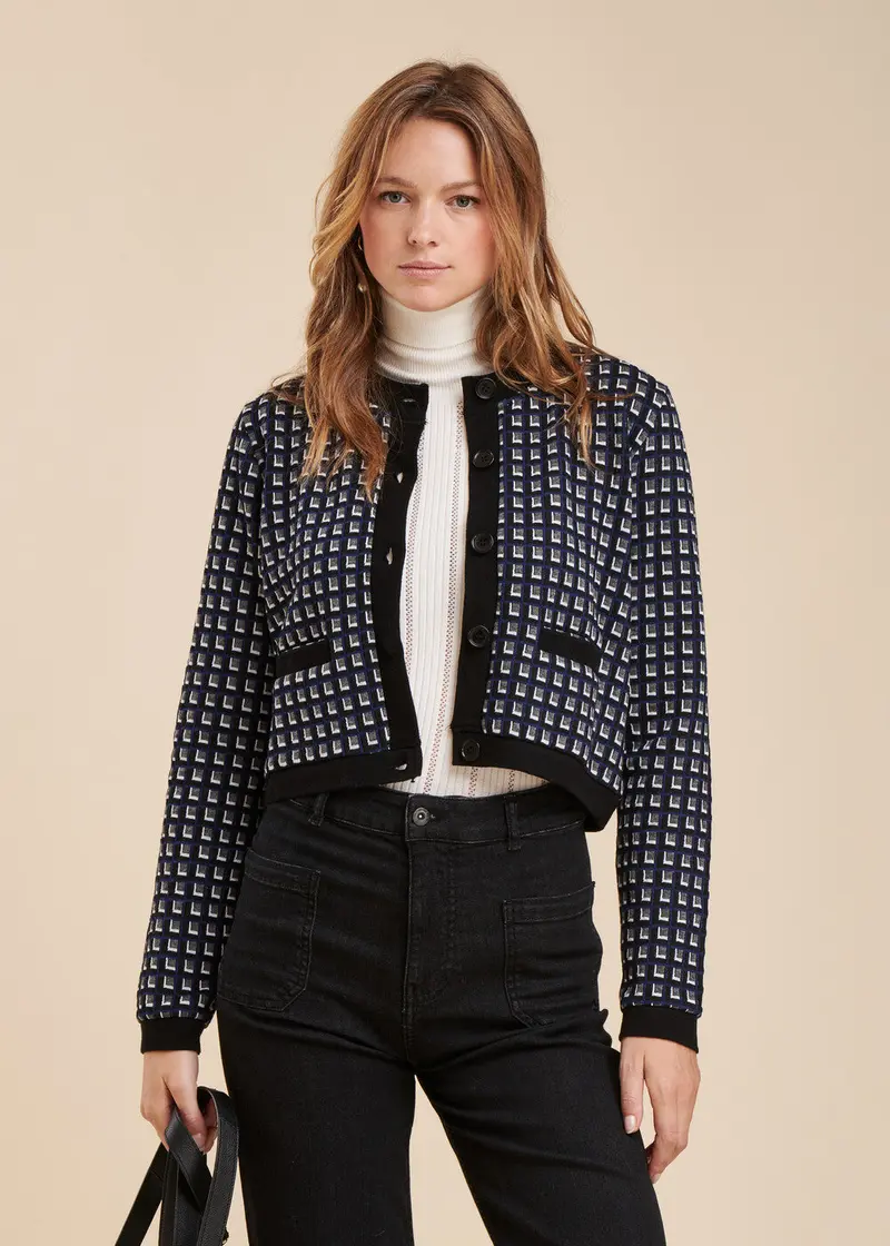Veste petits motifs géométriques