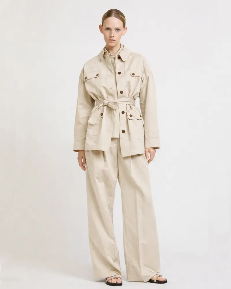 Veste saharienne en lin