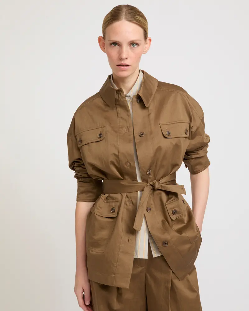 Veste saharienne en lin