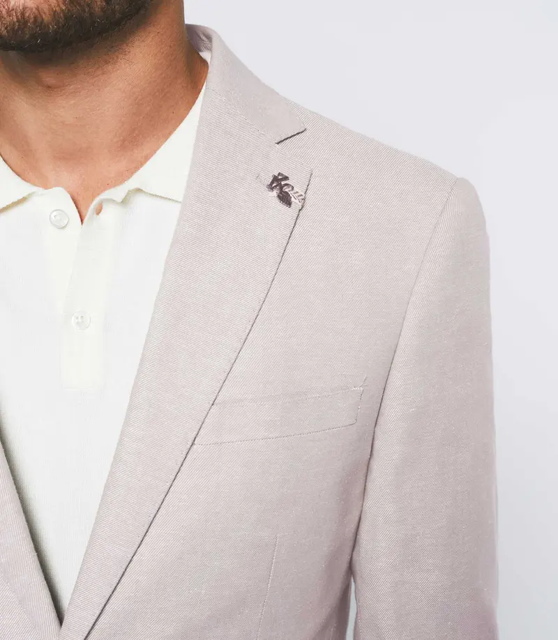 Veste séparable en lin rose "Calice"