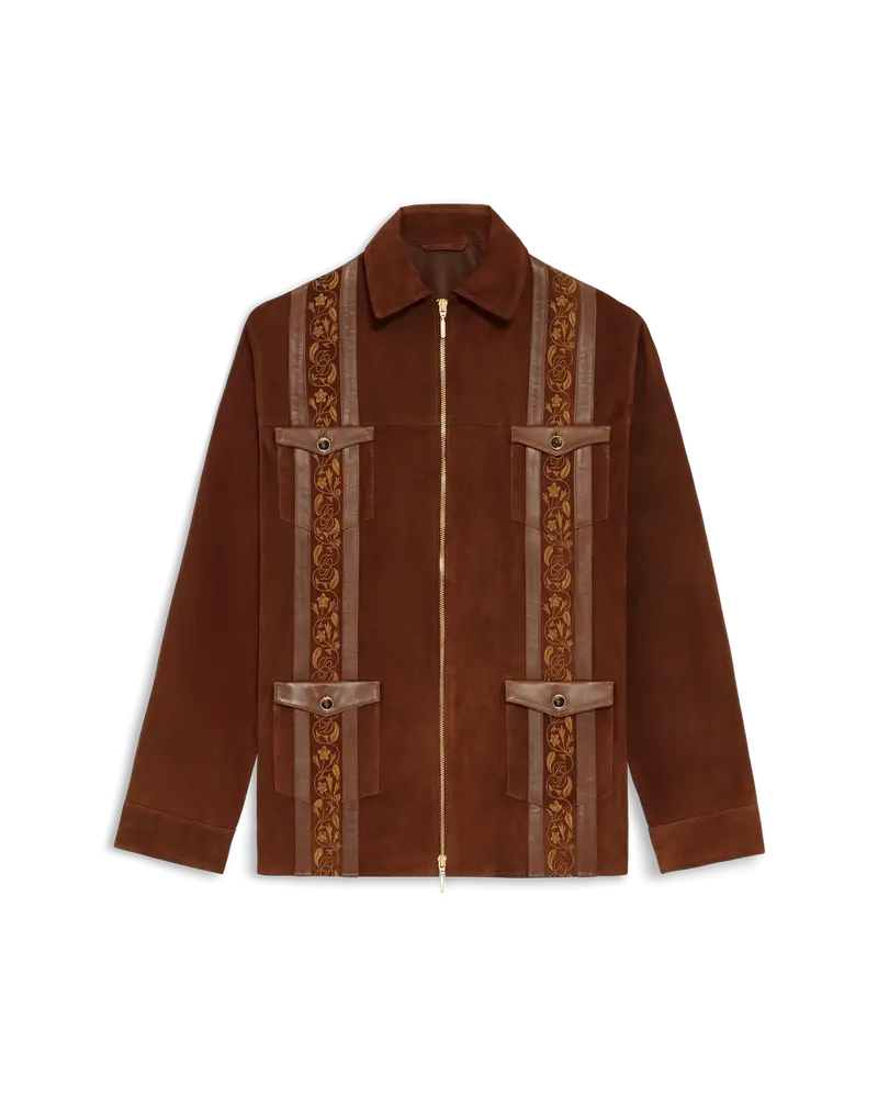 Veste Suède Brodée