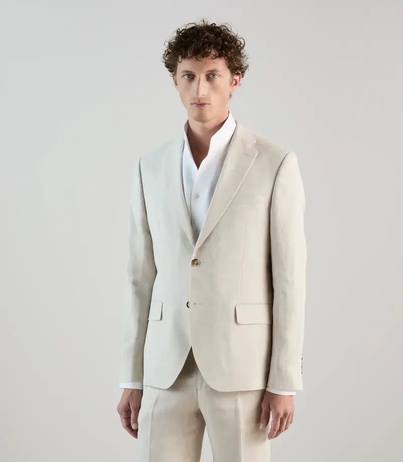 Veste ville 100% lin beige