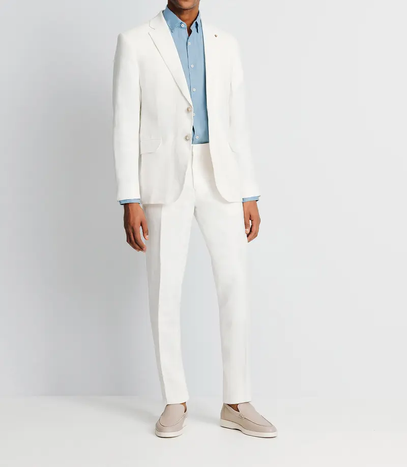 Veste ville 100% lin blanche