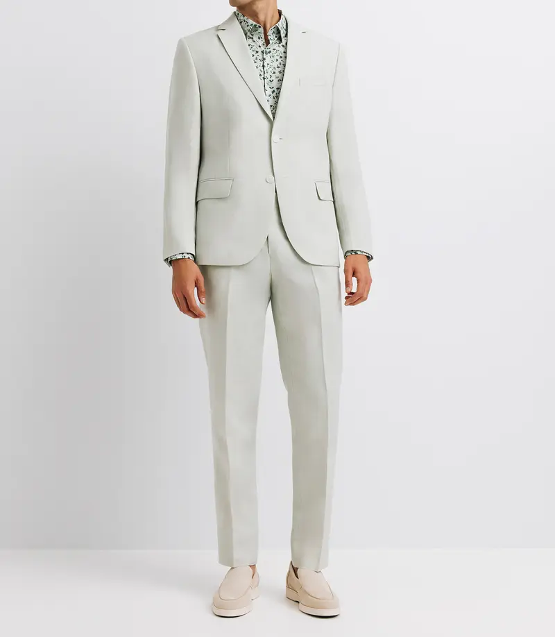 Veste ville 100% lin vert eau