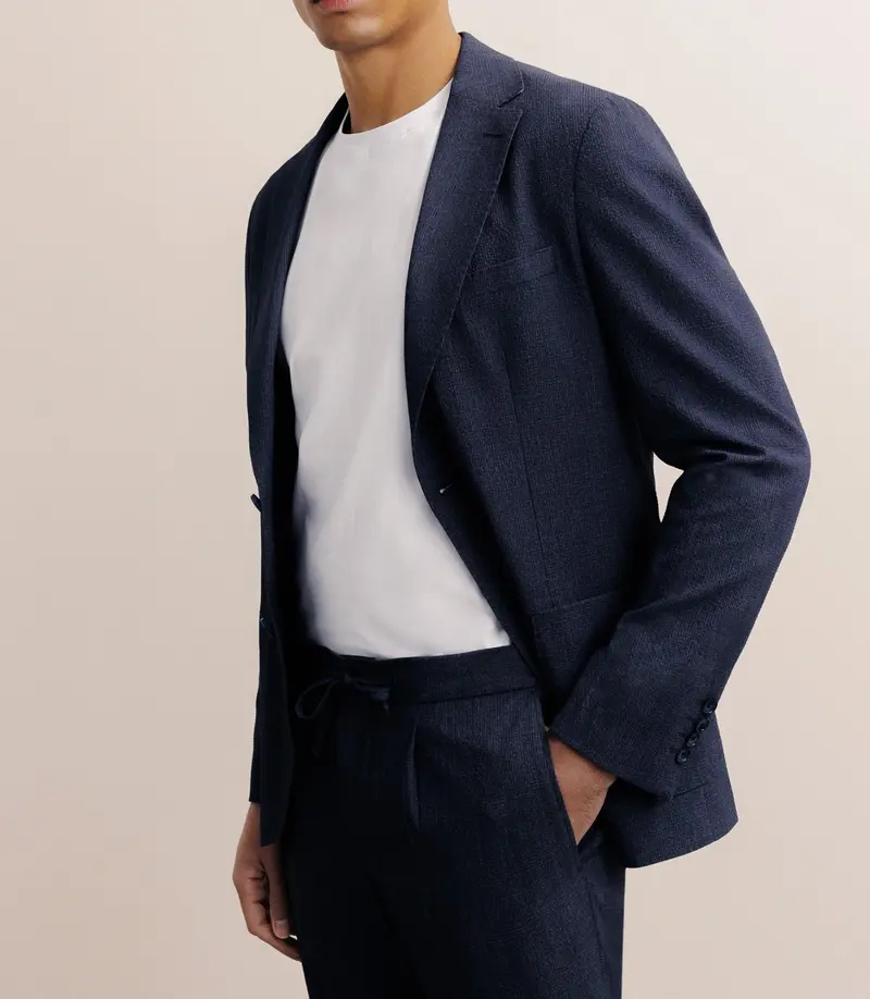 Veste ville 2 boutons bleue