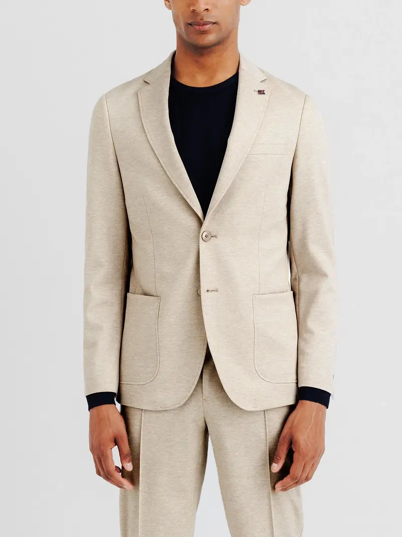 Veste ville en maille beige