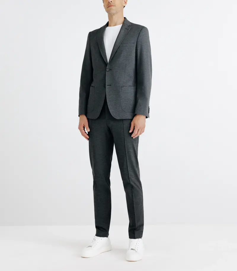 Veste ville en maille grise