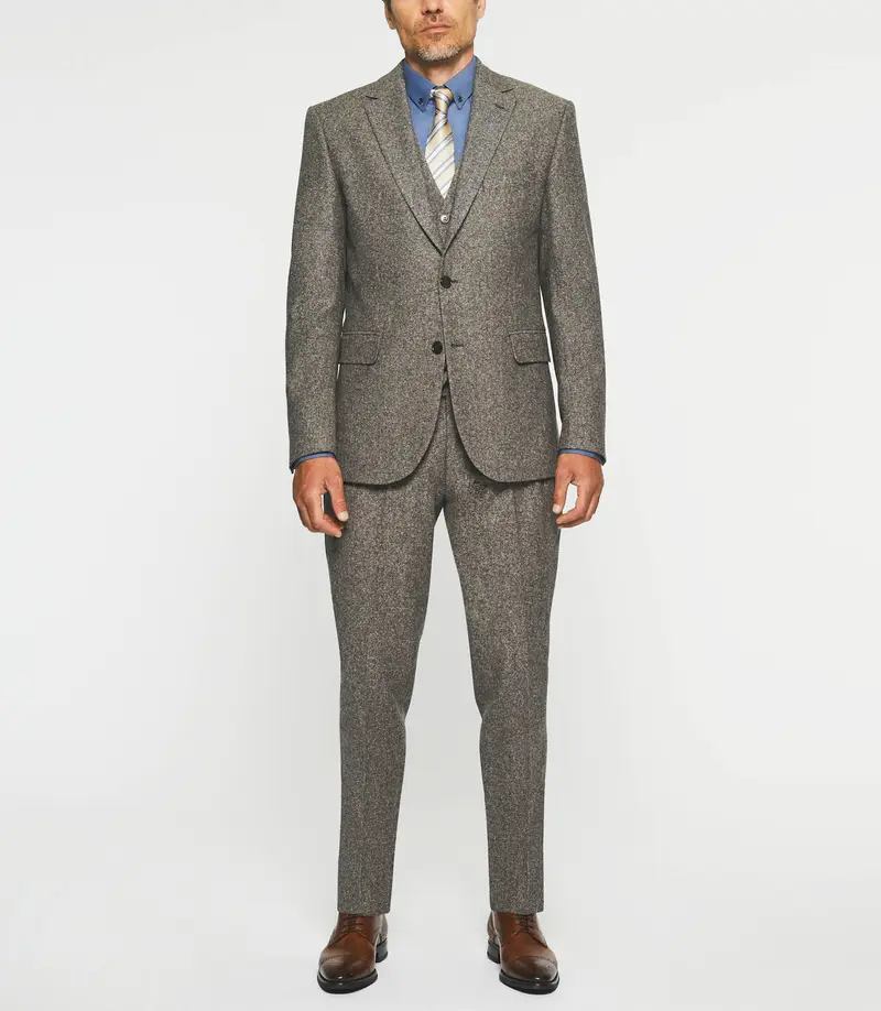 Veste ville en tweed marron SABLE