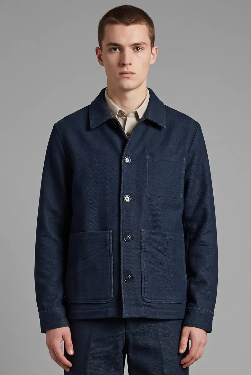 Veste Workwear velours bleu