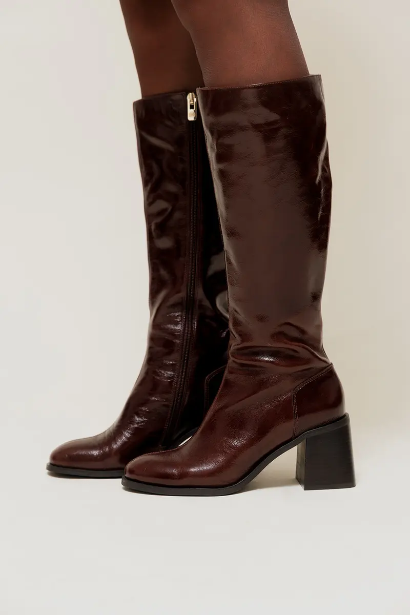 VICENZA - Bottes en Cuir Marron