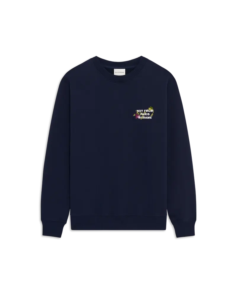 Vine Embroidered Slogan Sweatshirt