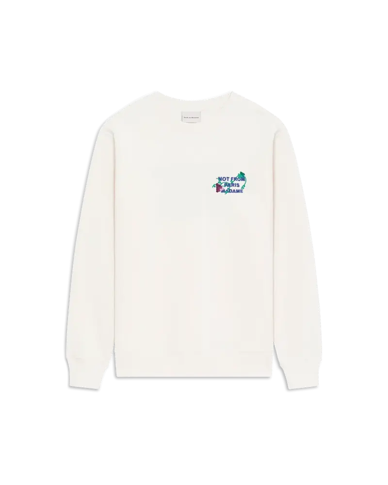 Vine Embroidered Slogan Sweatshirt
