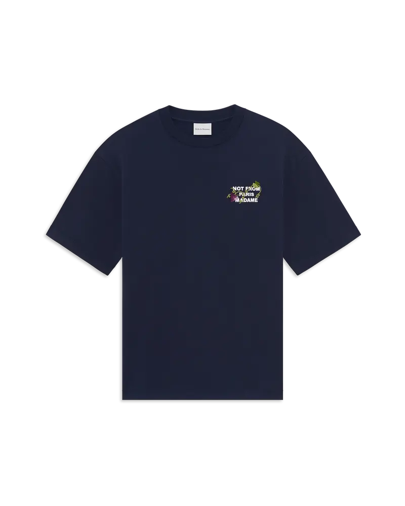 Vine Embroidered Slogan T-shirt