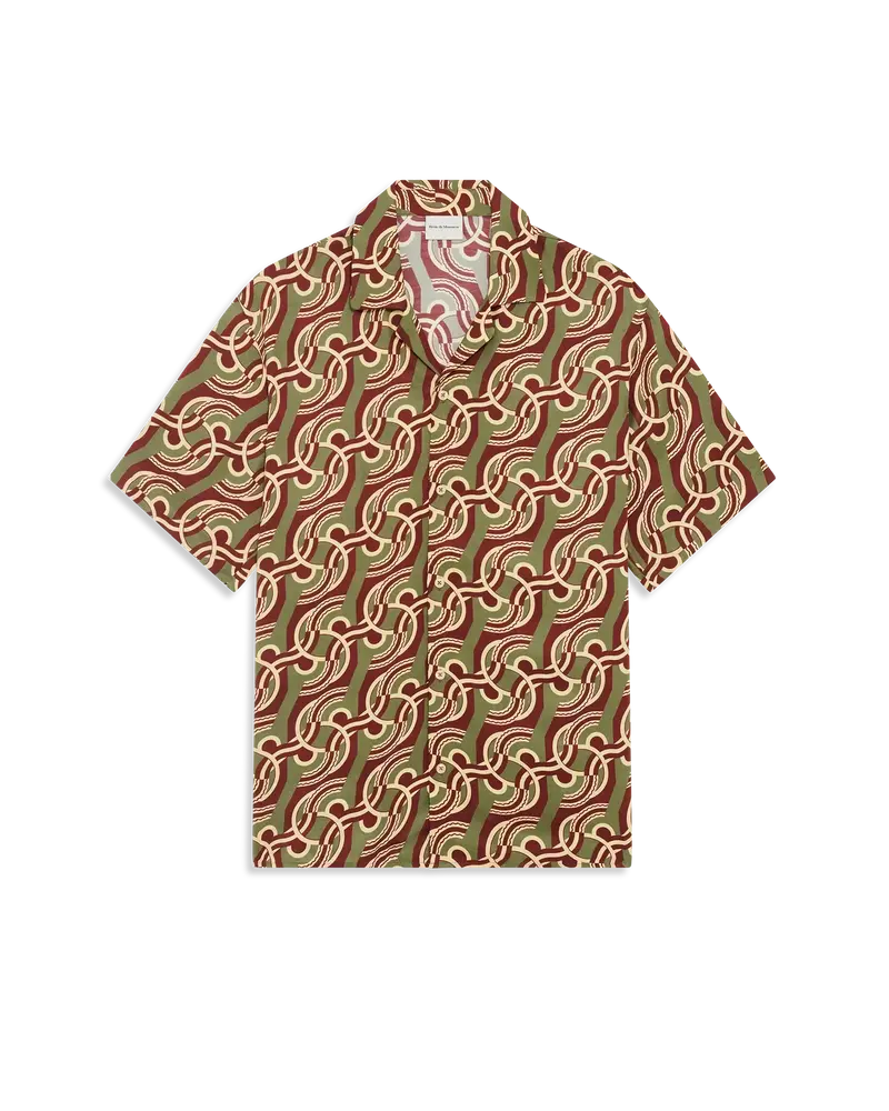 Viscose Chain Link Monogram Shirt