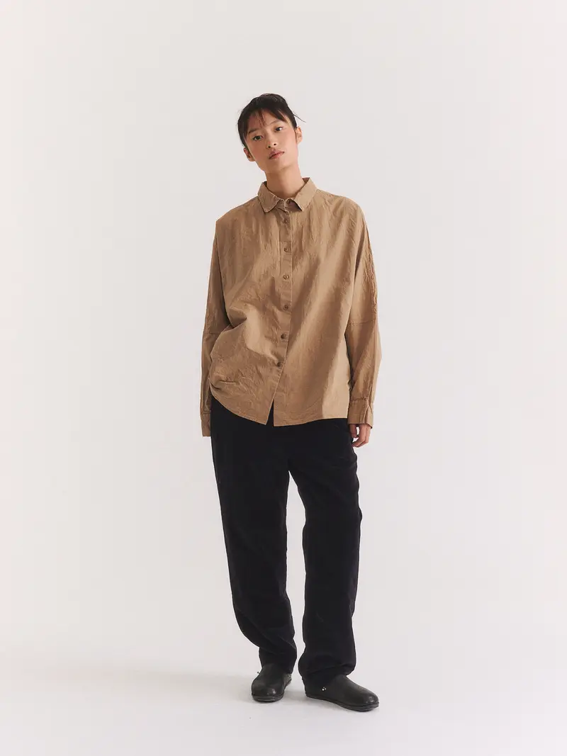 WAGA LS SHIRT - PAPER COT - BEIGE